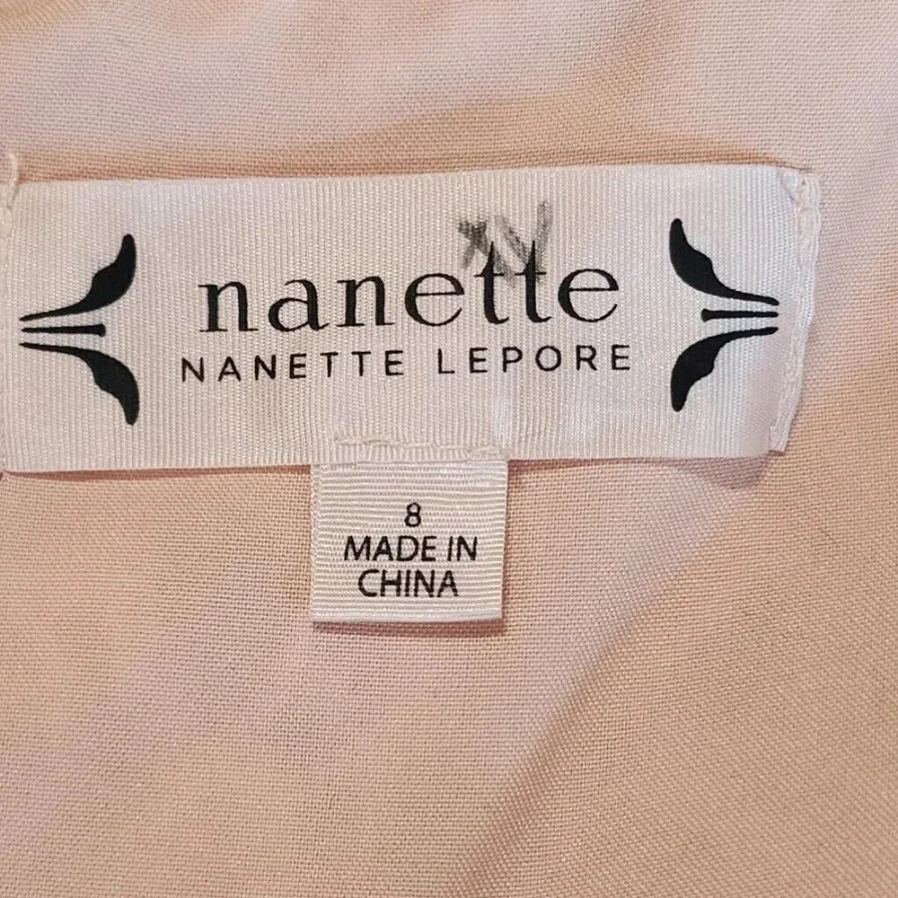Nanette Lepore Women's Flutter Cold Shoulder‎ Lace Sheath Casual Dress Size 8